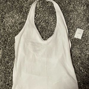 Halter Neck White Tank Top from Hollister Size Medium
